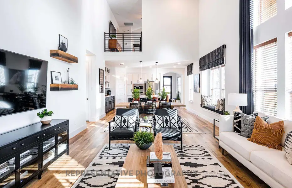 Furnished interior view inside a new home in Pomona: 40ft. lots, Manvel (Image 6).