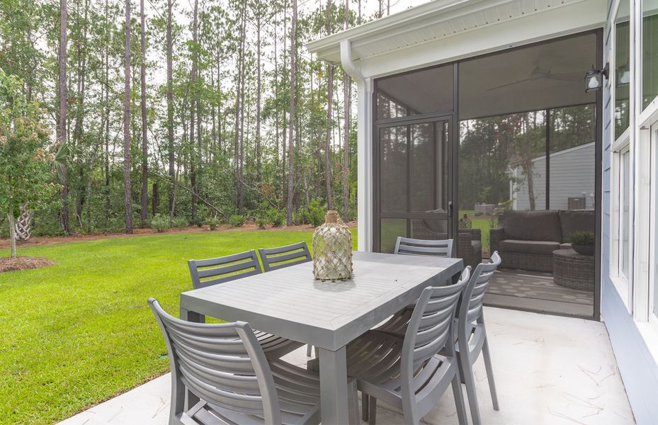 Enjoy cool evening dinners on your patio. Enjoy cool evening dinners on your patio.