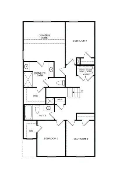 2D floor plan layout of this home in Creekside Village Phase II, Lithonia, GA (Image 3).
