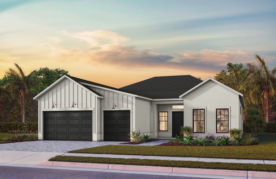 Representative exterior photo of a completed home built from the Regalia by DiVosta in Amara, Lake Worth, FL (Image 9).