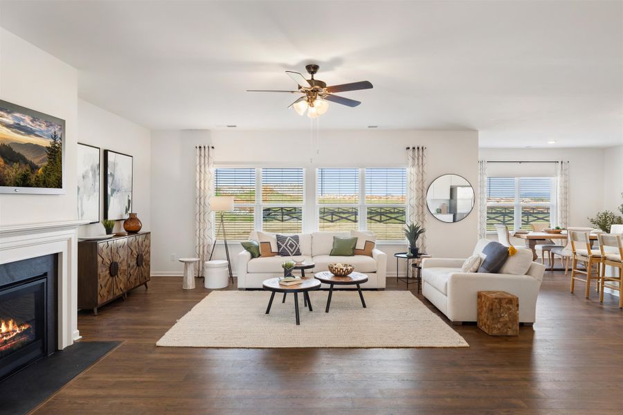 Representative furnished interior of a home built from the Denton by D.R. Horton in Sweet Briar, Ooltewah (Image 5).