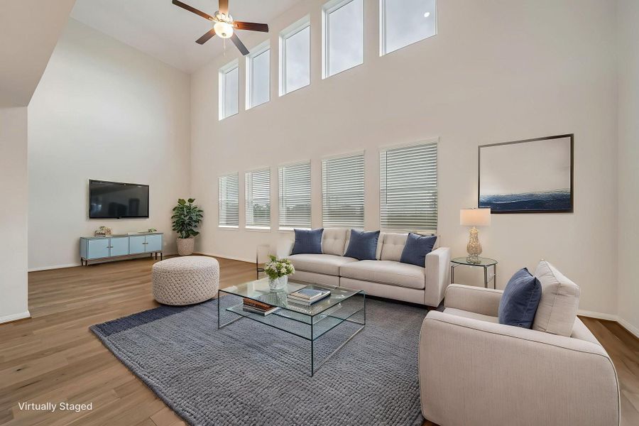 VIRTUALLY STAGED...Family Room.