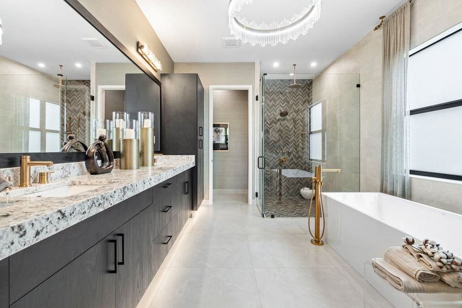 Furnished interior view inside a new home in Solana Bay at Avenir, Palm Beach Gardens (Image 10).