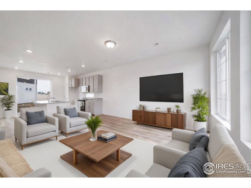 Furnished interior view inside a new home in Thompson River Ranch, Johnstown (Image 5).