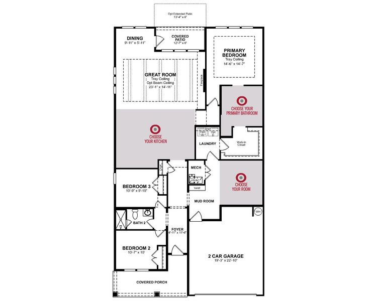 2D floor plan layout for the Driftwood by Beazer Homes in Gatherings® at GreenHouse, Marietta, GA (Image 3).