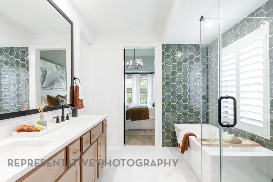Furnished interior view inside a new home in Brookewater, Rosenberg (Image 14).