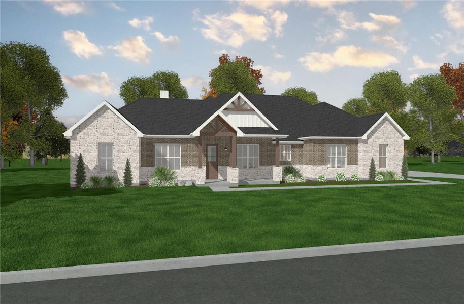 Front exterior of a new home in , Bryan, TX, highlighting curb appeal (Image 1). Front exterior of a new home in , Bryan, TX, highlighting curb appeal (Image 1).