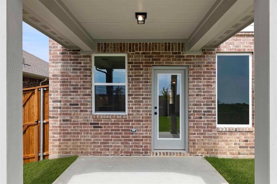 Exterior details and patio area of a home in Brookshire at Legacy Hills-50s, Celina (Image 3). Exterior details and patio area of a home in Brookshire at Legacy Hills-50s, Celina (Image 3).