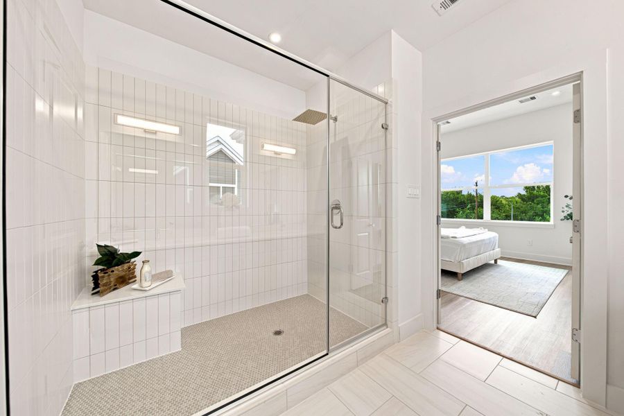 Furnished interior view inside a new home in Commons at West Tidwell, Houston (Image 12).