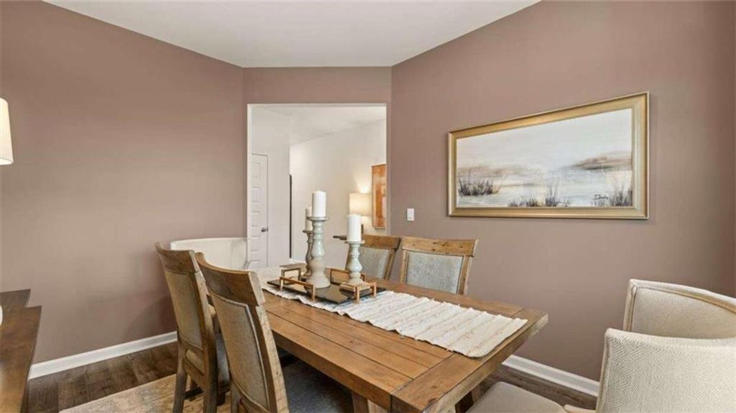 Furnished interior view inside a new home in Oakchase at Hampton, Hampton (Image 7).