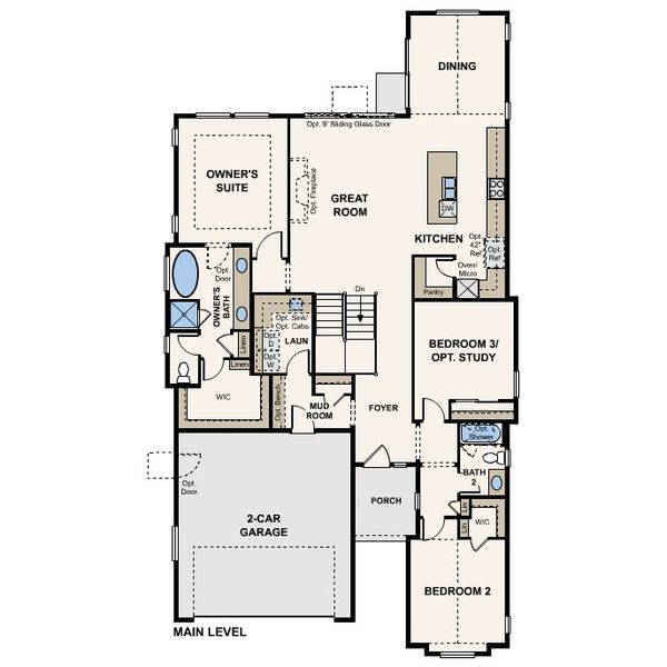 2D floor plan layout for the Laramie by Century Communities in Overland Ranch, Aurora, CO (Image 2). 2D floor plan layout for the Laramie by Century Communities in Overland Ranch, Aurora, CO (Image 2).