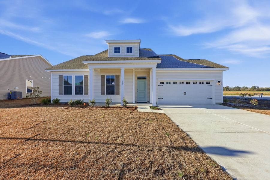 Representative exterior photo of a completed home built from the Driftwood II by Great Southern Homes in Ashrei, Gaston, SC (Image 29).