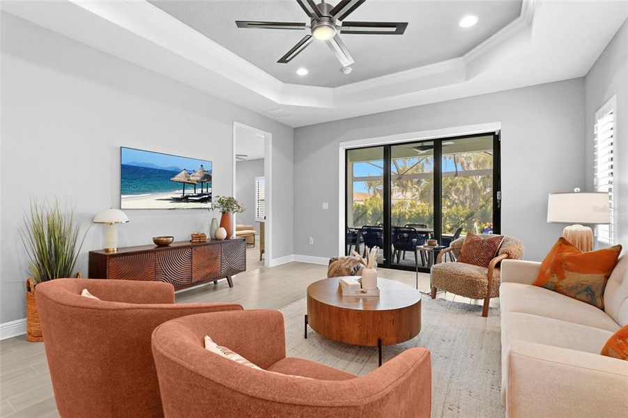 Furnished interior view inside a new home in , Sarasota (Image 10).