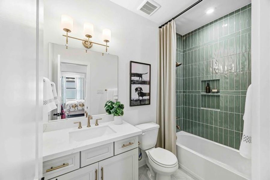 Furnished interior view inside a new home in Bridgeland 45', 50', 70', Cypress (Image 39).