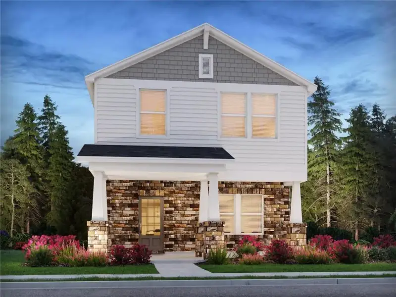 Front exterior of a new home in , Lawrenceville, GA, highlighting curb appeal (Image 1). Front exterior of a new home in , Lawrenceville, GA, highlighting curb appeal (Image 1).