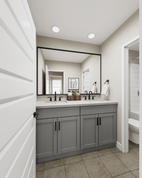 Representative furnished interior of a home built from the Vista by Taylor Morrison in Sugar Creek Alpine Collection, Loveland (Image 13).
