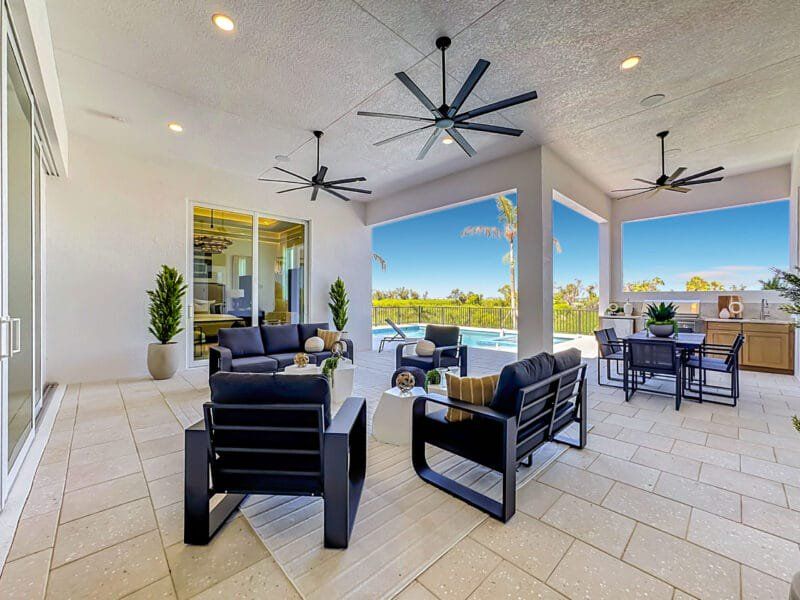 Exterior details and patio area of a home in Legends Bay, Bradenton (Image 3).