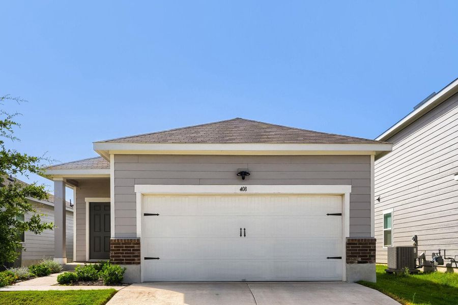 Front exterior of a new home in , Maxwell, TX, highlighting curb appeal (Image 1). Front exterior of a new home in , Maxwell, TX, highlighting curb appeal (Image 1).