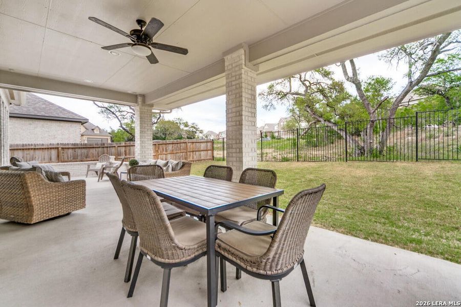 Exterior details and patio area of a home in Ventana Park, Bulverde (Image 25). Exterior details and patio area of a home in Ventana Park, Bulverde (Image 25).