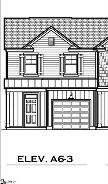 Exterior rendering of this home design in Meece Townhomes, Easley, SC (Image 4).