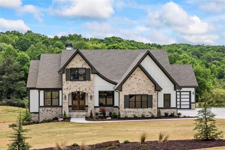 Front exterior of a new home in , Monroe, GA, highlighting curb appeal (Image 30).