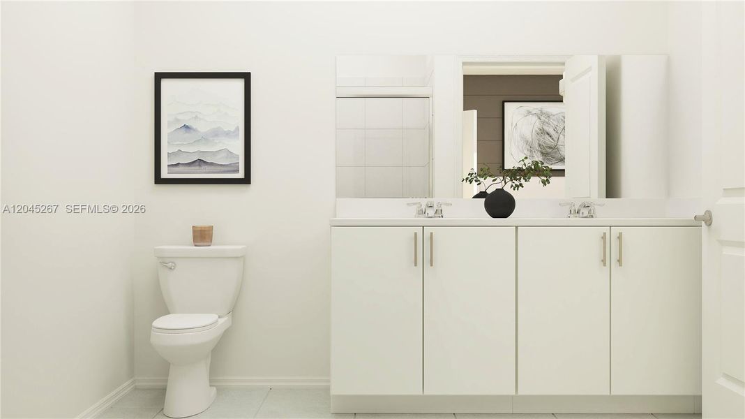 Furnished interior view inside a new home in Le Jardine, Florida City (Image 10).