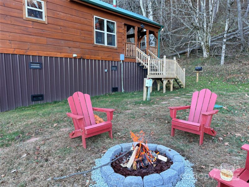 Outdoor fire pit perfect for smore's and gathering