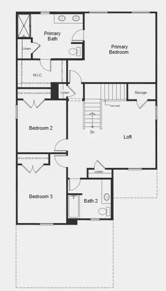2D floor plan layout for the Plan 2277 by KB Home in Bellina, York, SC (Image 8).