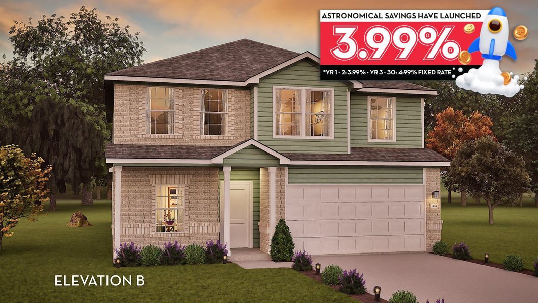 Front exterior of a new home in Pearlbrook, Texas City, TX, highlighting curb appeal (Image 1). Front exterior of a new home in Pearlbrook, Texas City, TX, highlighting curb appeal (Image 1).