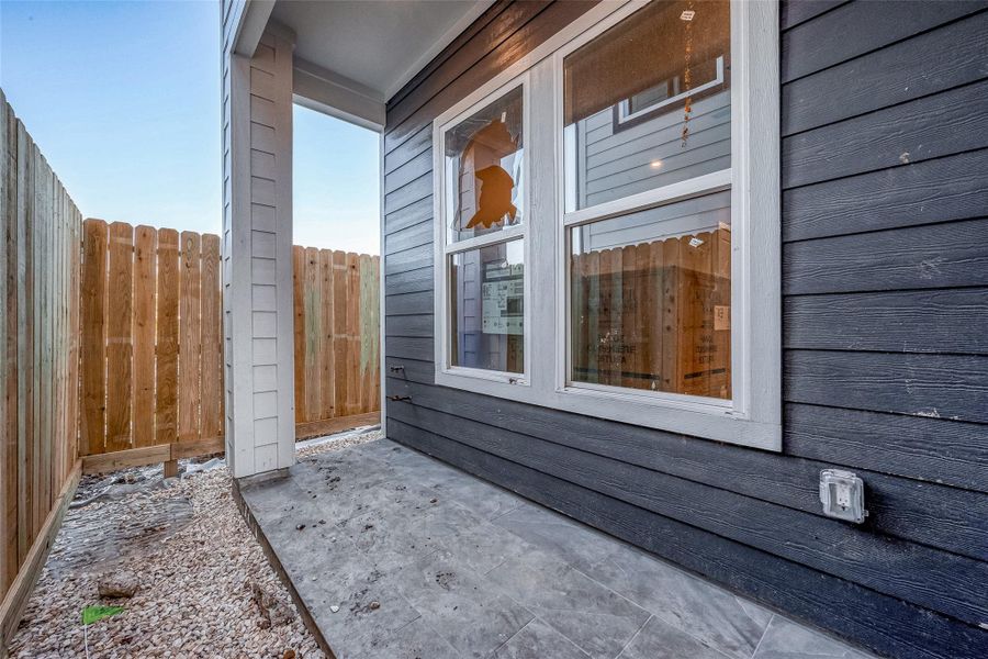 Exterior details and patio area of a home in , Houston (Image 3). Exterior details and patio area of a home in , Houston (Image 3).