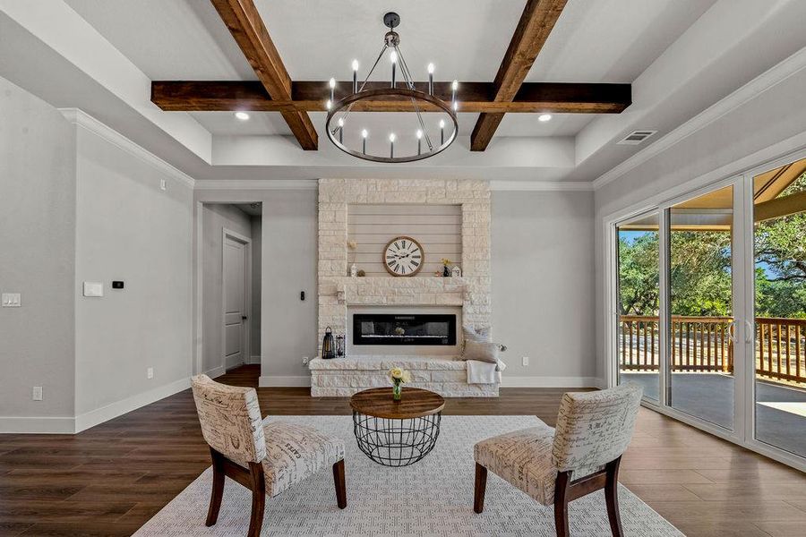 Furnished interior view inside a new home in , Canyon Lake (Image 13). Furnished interior view inside a new home in , Canyon Lake (Image 13).