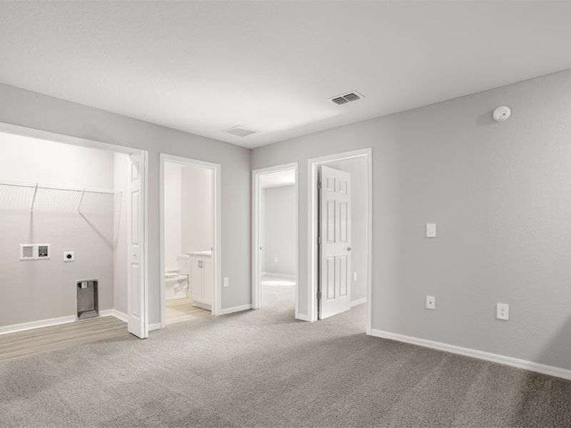 A loft provides desirable flex-use space.