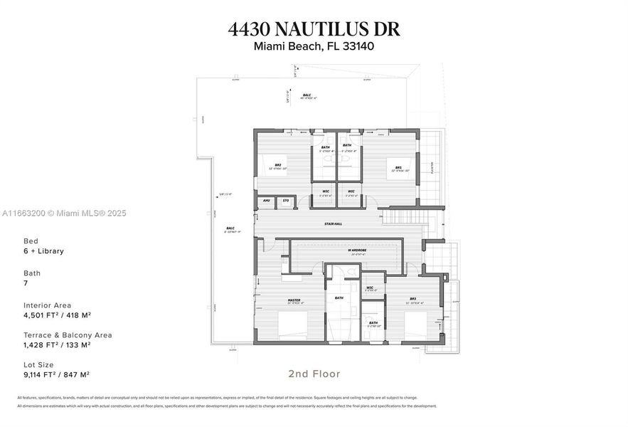 2D floor plan layout of this home in , Miami Beach, FL (Image 5).