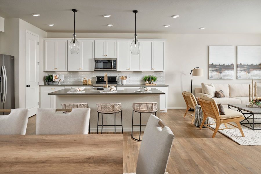 Representative furnished interior of a home built from the 3 by Tri Pointe Homes in Sugar Mill Village, Longmont (Image 5).