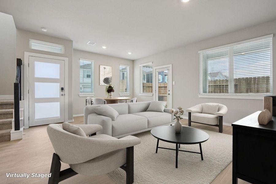 Furnished interior view inside a new home in Kemah Crossing - City Series, Kemah (Image 14). Furnished interior view inside a new home in Kemah Crossing - City Series, Kemah (Image 14).