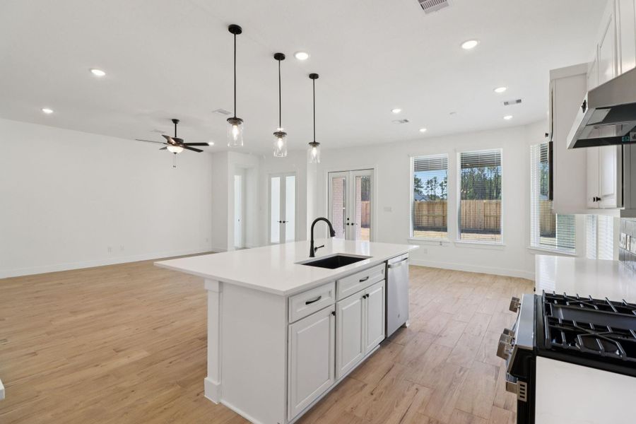 Furnished interior view inside a new home in The Highlands, Porter (Image 12).