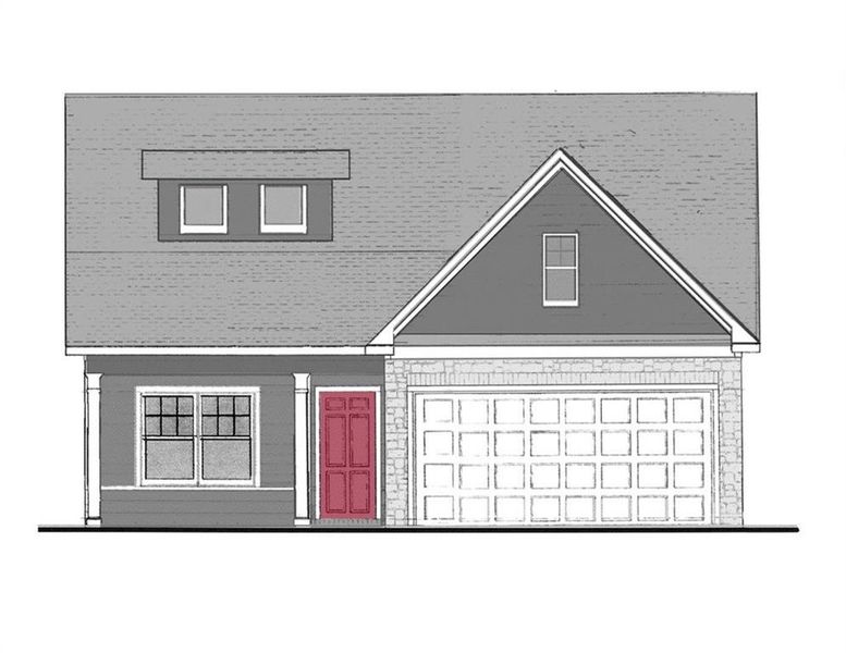 Exterior rendering of this home design in , Cartersville, GA (Image 3).