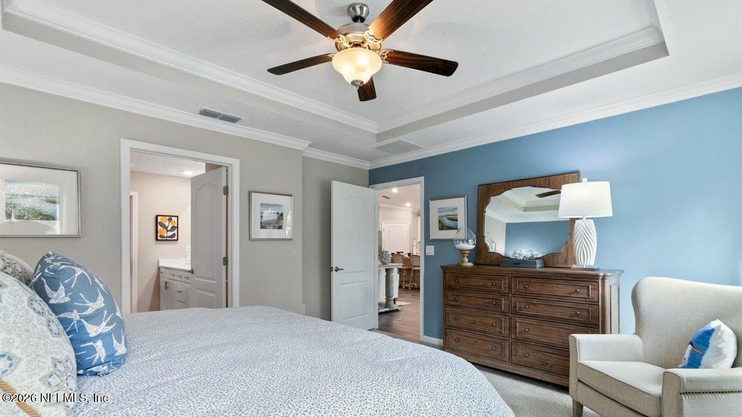 Furnished interior view inside a new home in Sawmill Branch, Palm Coast (Image 18). Furnished interior view inside a new home in Sawmill Branch, Palm Coast (Image 18).