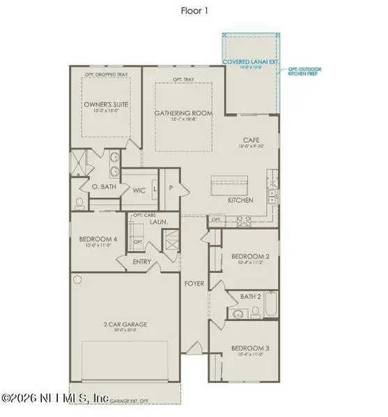 2D floor plan layout of this home in , St. Johns, FL (Image 4).