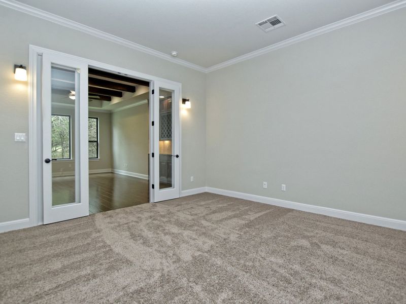 Representative unfurnished interior of a home built from the Avalon by Giddens Homes in Scofield Farms Estates, Georgetown (Image 202).