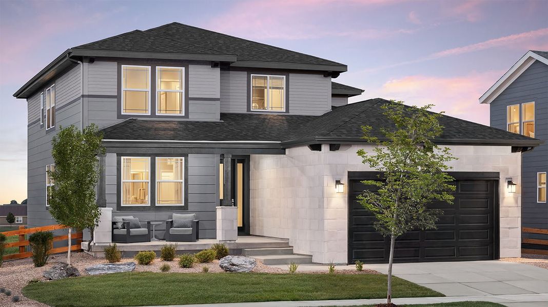 Front exterior of a home in the The Legacy Collection at Talon Pointe community, located in Thornton, CO (Image 15).