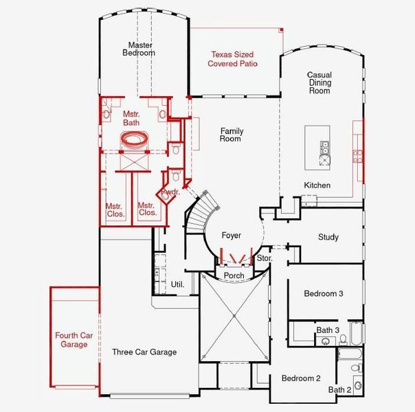 2D floor plan layout of this home in Dunham Pointe, Cypress, TX (Image 2). 2D floor plan layout of this home in Dunham Pointe, Cypress, TX (Image 2).