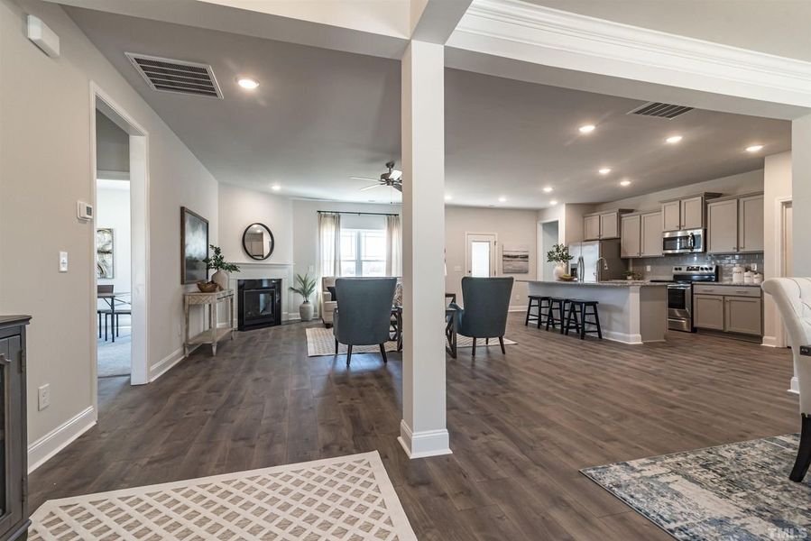 Representative furnished interior of a home built from the 1826 by Adams Homes in Copper Creek, Winterville (Image 6).