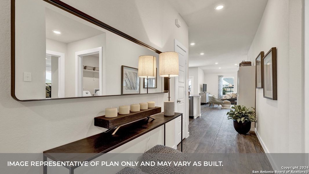 Furnished interior view inside a new home in Trace, San Marcos (Image 22).