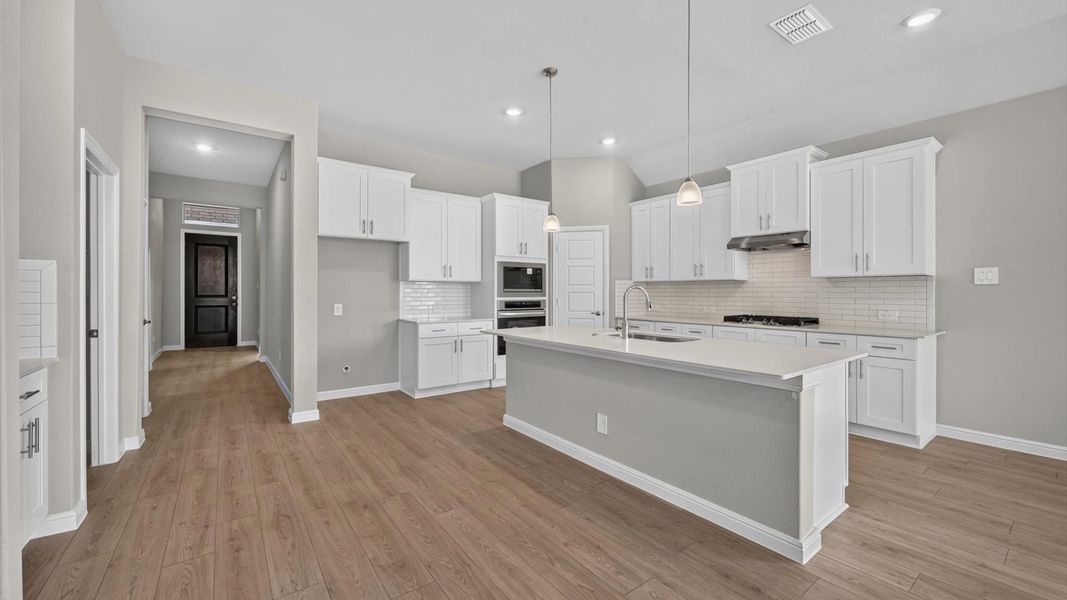 Representative furnished interior of a home built from the The Aspen by D.R. Horton in Lakeview Pointe, Midlothian (Image 7).