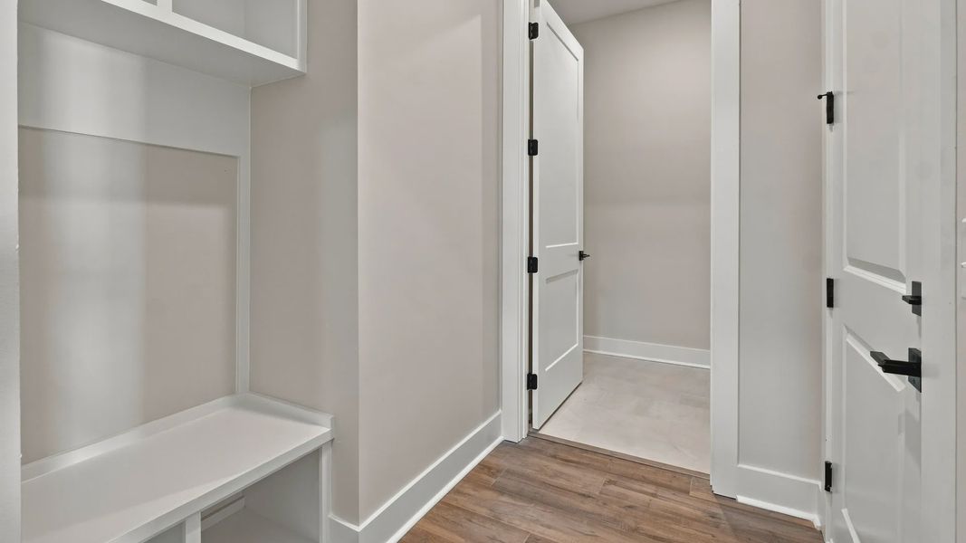 Spacious storage options upstairs.