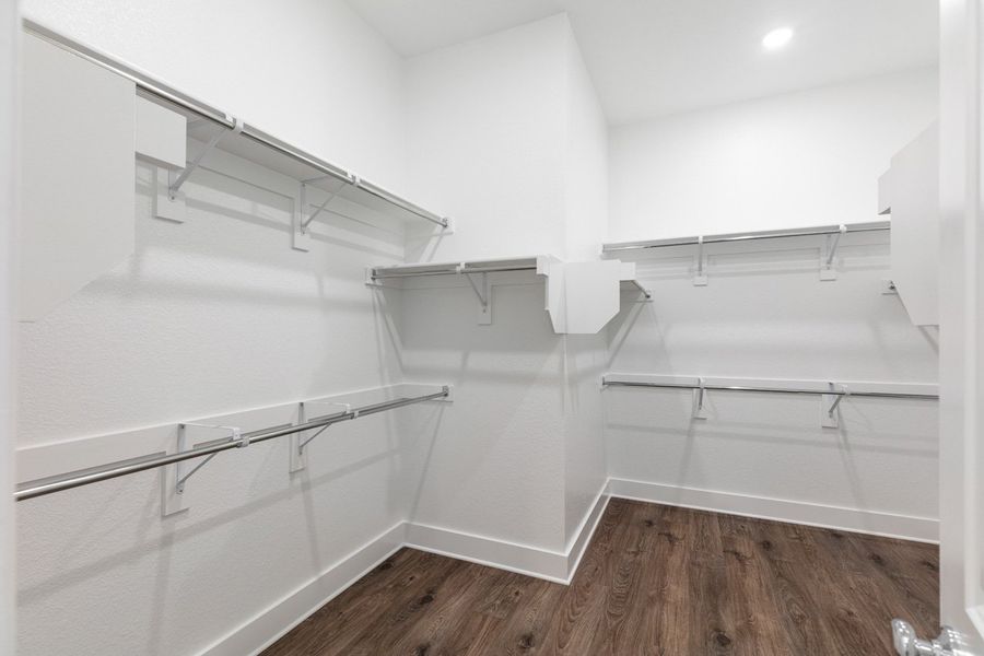Representative Primary Closet - some options shown Representative Primary Closet - some options shown