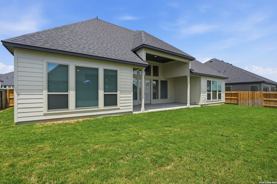 Exterior details and patio area of a home in Mesa Western, Cibolo (Image 4). Exterior details and patio area of a home in Mesa Western, Cibolo (Image 4).
