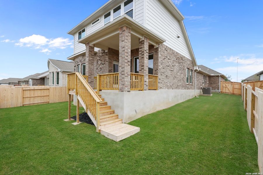 Exterior details and patio area of a home in Veramendi, New Braunfels (Image 22).