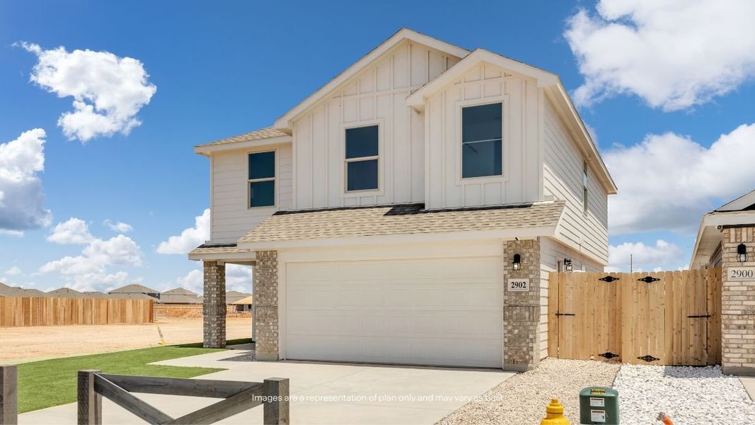 Representative exterior photo of a completed home built from the Fallow by D.R. Horton in Deer Meadows, Odessa, TX (Image 2).